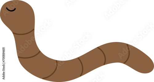 cute worm cartoon animal