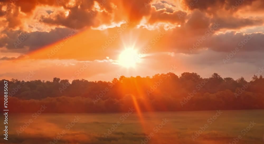 the afternoon sun casts bright light and clouds, the sun before setting the afternoon sun casts bright light and clouds, the sun before setting