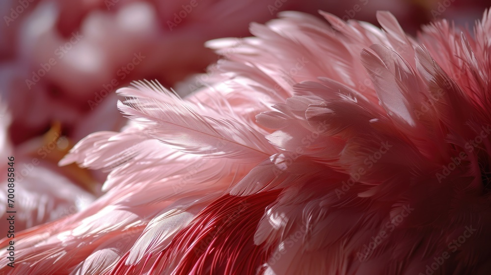 a close up image of pink feathers and pink background,