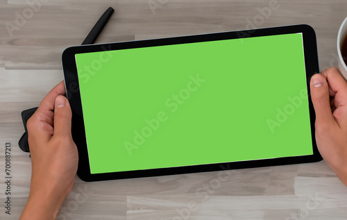Remote Productivity: Greenscreen Teleworking on Tablet