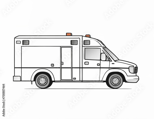 ambulance car. ambulance coloring page 