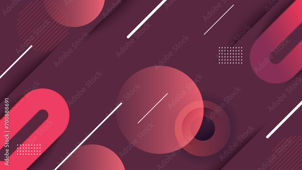 Abstract purple red orange gradient geometric shape circle background. Modern futurism background. For landing page, book covers, brochures, flyers, magazines, , banners, header, presentation and more