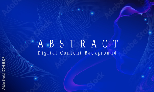 Abstract Background digital content decorated with light and wavy line