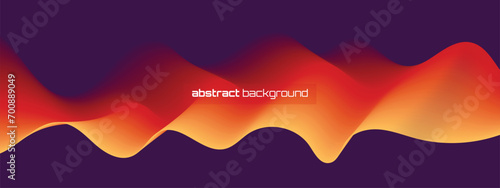 Orange and red technology wave line abstract on dark black background. Design for landing page, book cover, brochure, flyer, magazine, any branding, banner, header, presentation, and wallpaper.