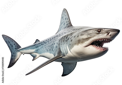 Portrait of Shark animal  isolated on transparent or white background