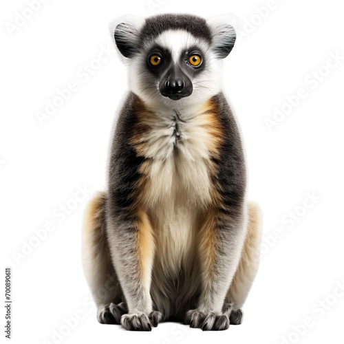 Lemur animal, isolated on transparent or white background