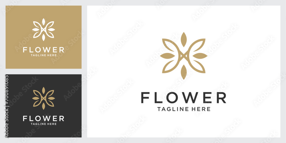 Flower logo vector design template Flower logo vector design template