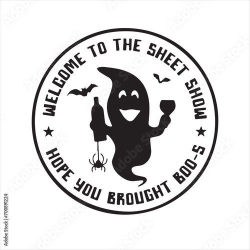 welcome to the sheet show hope you brought boos logo inspirational positive quotes, motivational, typography, lettering design