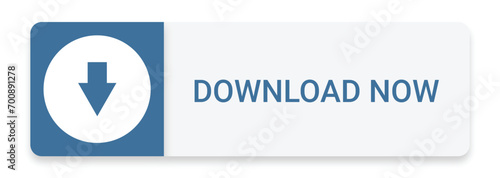 download now button with download icon isolated on a white background