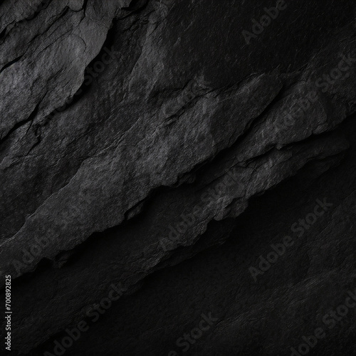 Black abstract background. gradient rock texture. Black stone background with copy space for design. photo
