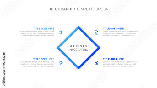Modern Matrix Infographic Design Template with Four Options