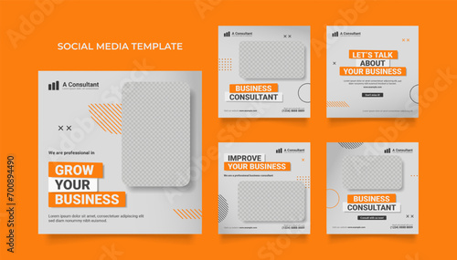 Social media template business agency for digital marketing and business sale promo. furniture or fashion advertising. promotional banner vector frame