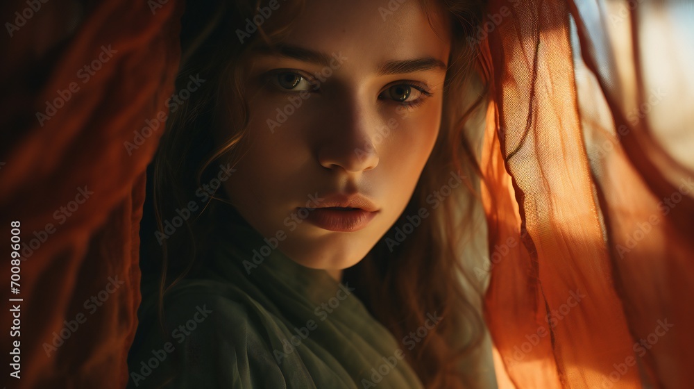 Amidst the canvas of a woman's portrait, subtly portray the nuances of anxiety and depression through candid moments. Amidst the canvas of a woman's portrait, subtly portray the nuances of anxiety and depression through candid moments.