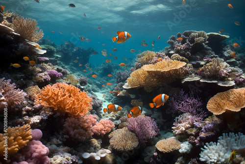 The symphony of underwater coral reefs and tiny little fishes