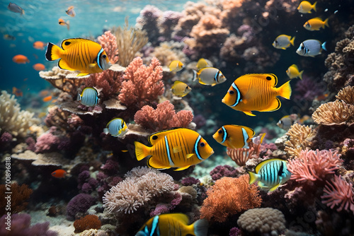 The symphony of underwater coral reefs and tiny little fishes