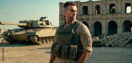 mature soldier man in unifo...