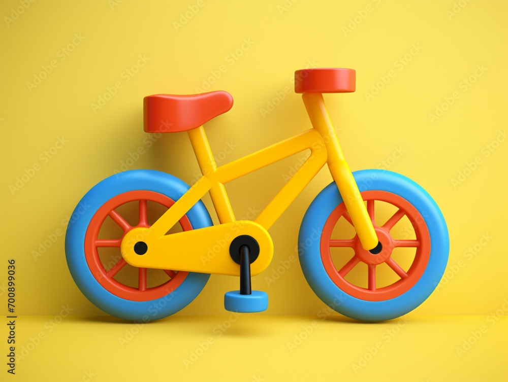 Vibrant 3D Cartoon bicycle Illustration Vibrant 3D Cartoon bicycle Illustration