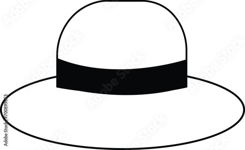 black and white hat