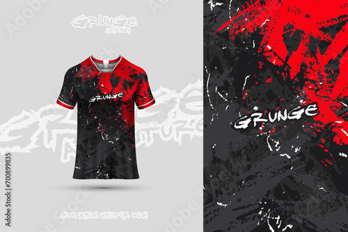 Red sports jersey and dark background design vector. Sports design for football, racing, gaming jersey. Vector design.