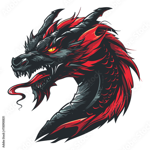 dragon esport logo mascot design