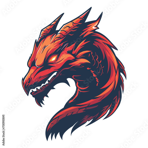 dragon esport logo mascot design