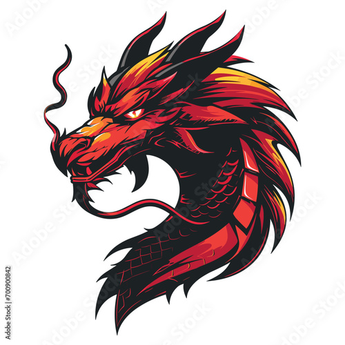 dragon esport logo mascot design