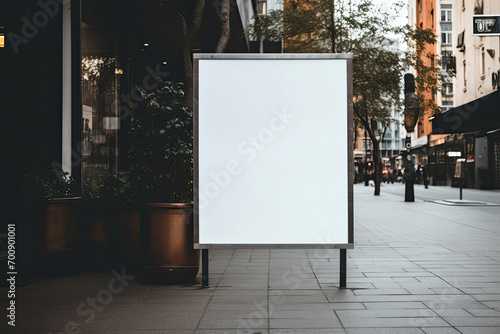 Canvas-taulu White Blank store signage or poster banner for mock up