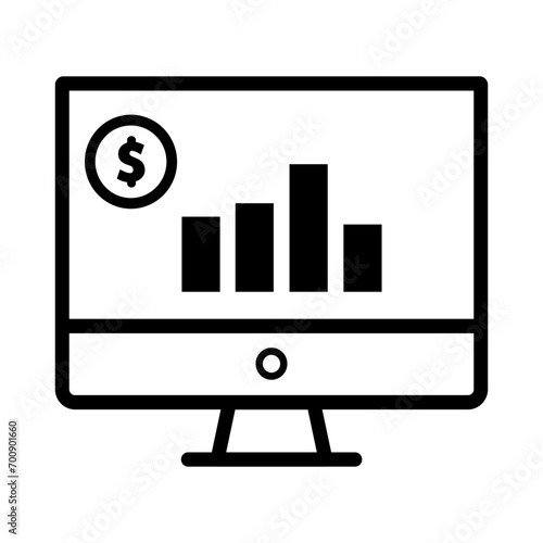 computer monitor and graph
