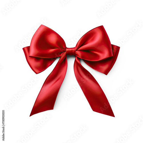red ribbon on isolate transparency background, PNG