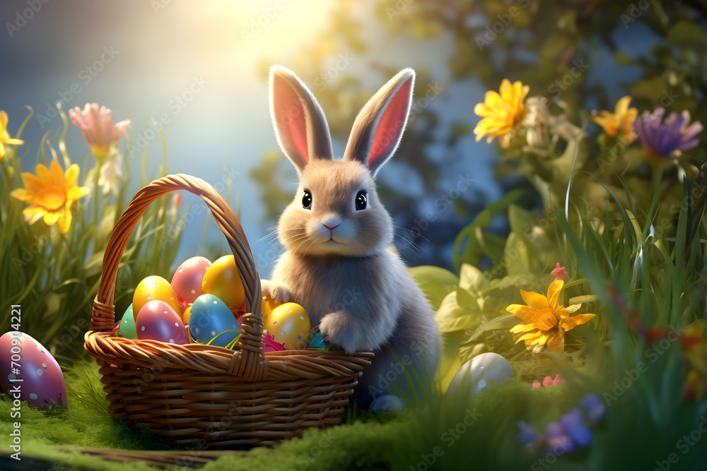 easter card, easter bunny with eggs, easter eggs and flowers, easter eggs in a basket, easter eggs and flowers on a white background, easter wall paper and background for social media easter card, easter bunny with eggs, easter eggs and flowers, easter eggs in a basket, easter eggs and flowers on a white background, easter wall paper and background for social media