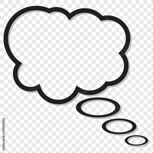 Thought cloud.Thought bubble icon.Speech Bubbles.Cloud speech bubbles collection.Thought bubble thinking cloud line art vector icon for apps and websites.day dream thinking flat line icon.