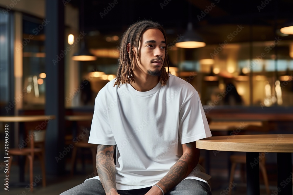 Obraz premium Portrait of a handsome man in white shirt 