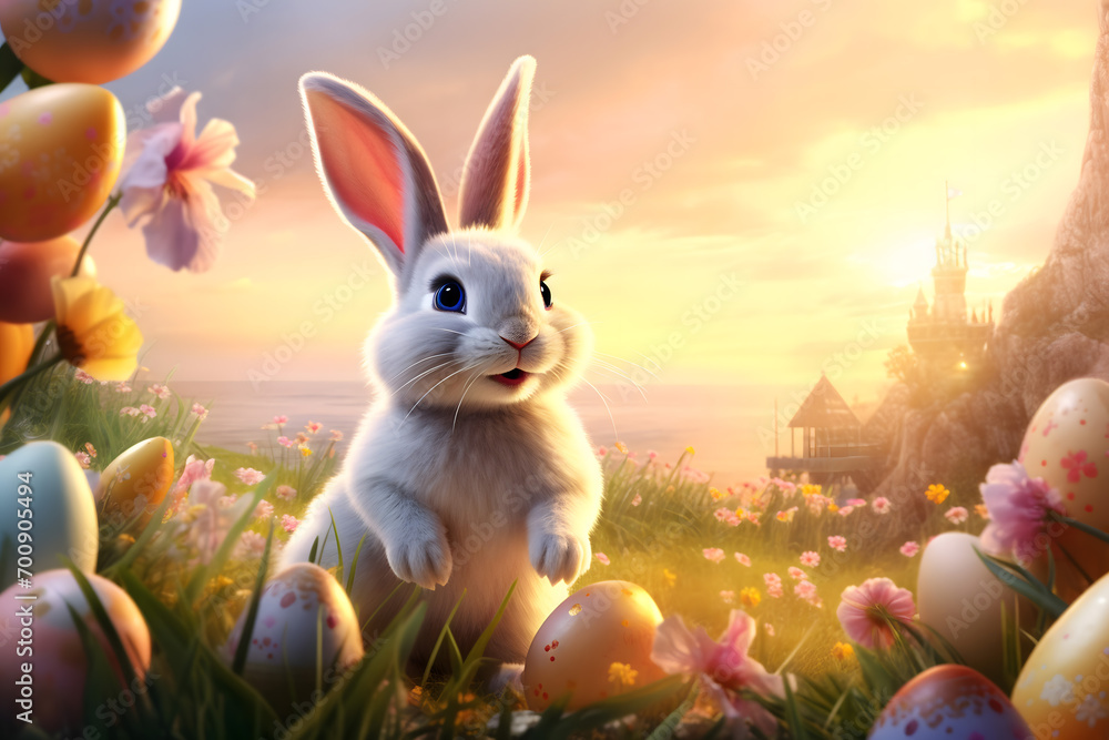 easter card, easter bunny with eggs, easter eggs and flowers, easter eggs in a basket, easter eggs and flowers on a white background, easter wall paper and background for social media easter card, easter bunny with eggs, easter eggs and flowers, easter eggs in a basket, easter eggs and flowers on a white background, easter wall paper and background for social media