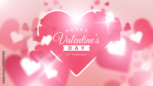 valentines day background with heart and love