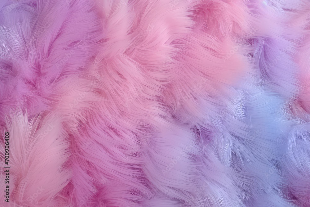 Pastel Color Fur Rug: Soft and Cozy Interior Decor Background