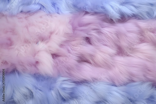 Pastel Color Fur Rug: Soft and Cozy Interior Decor Background