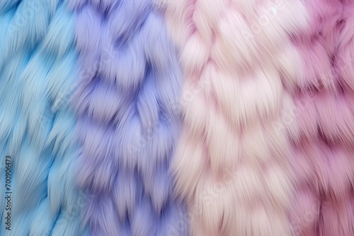 Pastel Color Fur Rug: Soft and Cozy Interior Decor Background