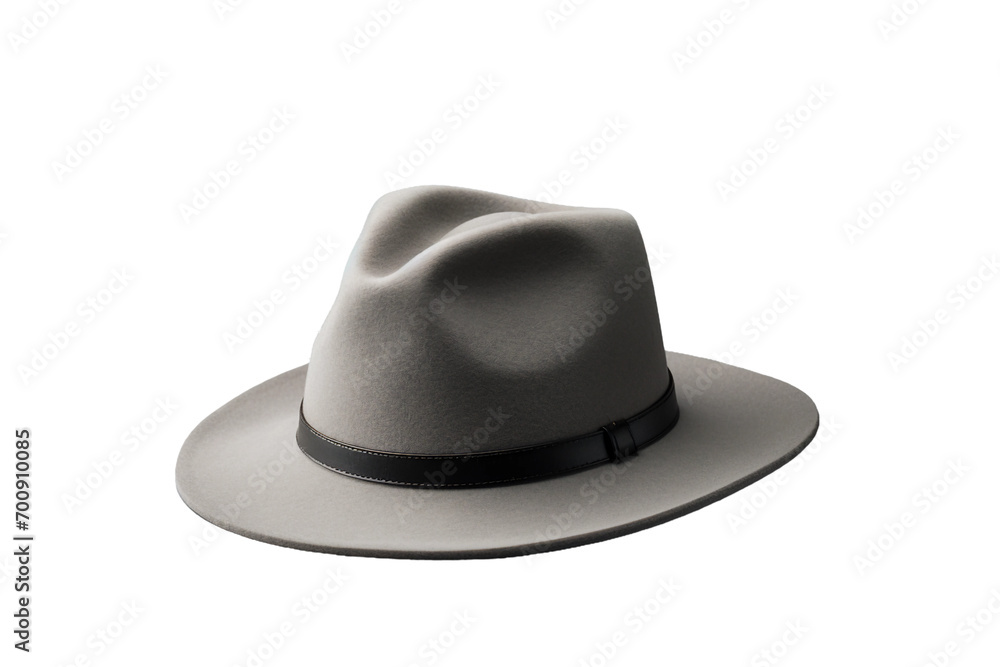Wide brim hat, transparent background, isolated image, generative AI Wide brim hat, transparent background, isolated image, generative AI