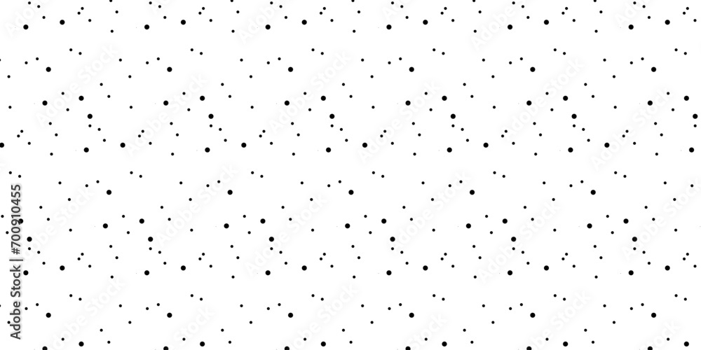 Abstract monochrome dotted texture. Polka dot pattern on white background