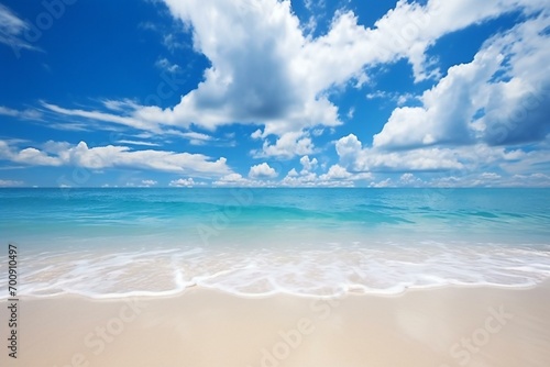 Beautiful beach and tropical sea, Nature background, Copy space