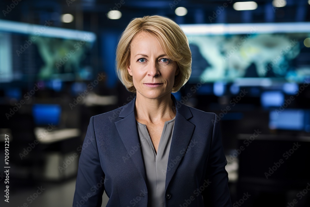 Portrait of a mature businesswoman in a modern office environment. Portrait of a mature businesswoman in a modern office environment.
