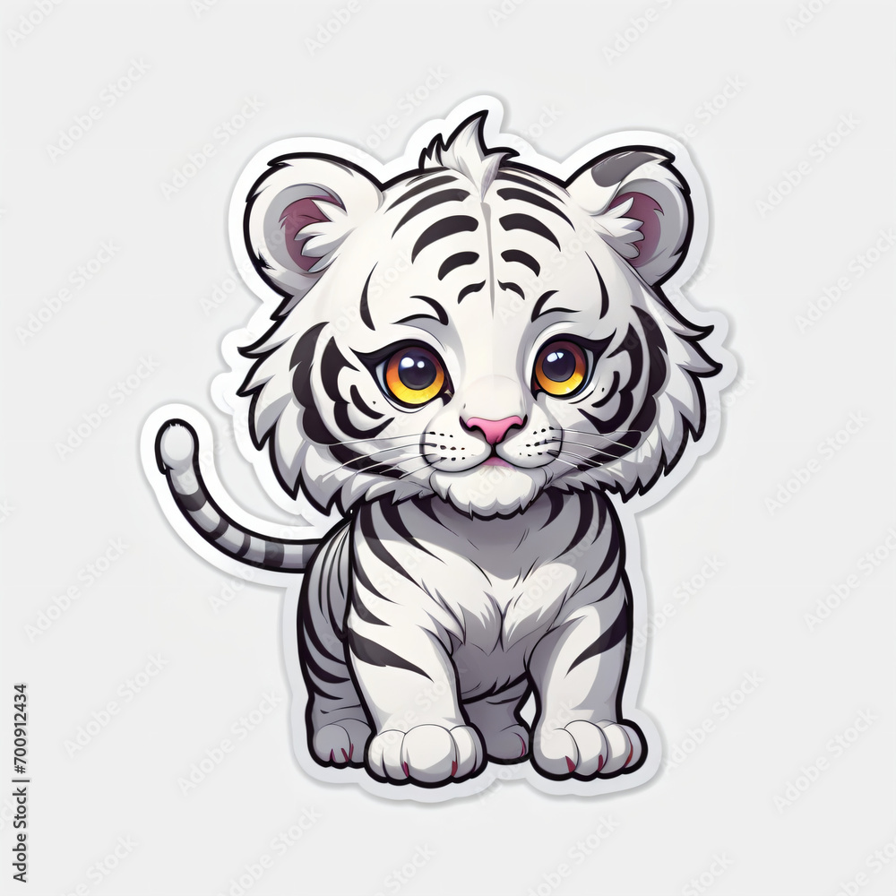 sticker animal (white tiger) #2 sticker animal (white tiger) #2