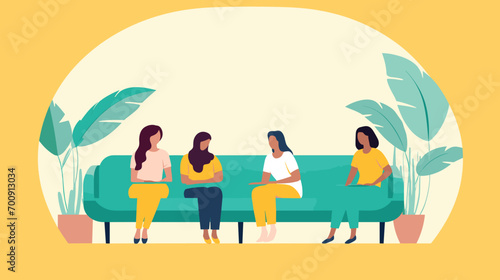 importance of mental health services in a vector scene featuring therapists, counselors, and individuals engaged in mental health support.