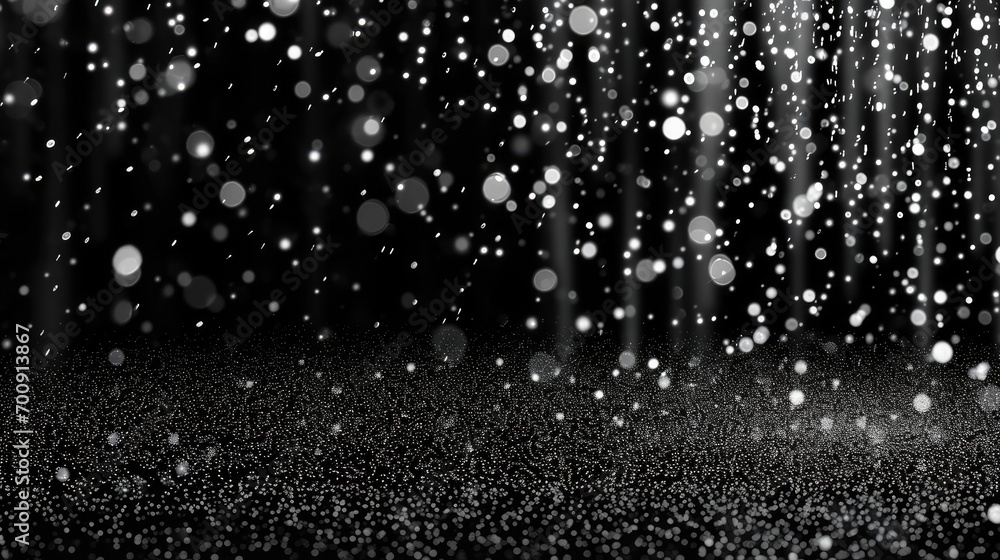 black background with falling glitter