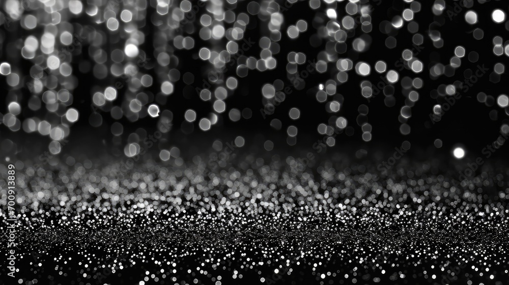 Fototapeta premium black background with falling glitter