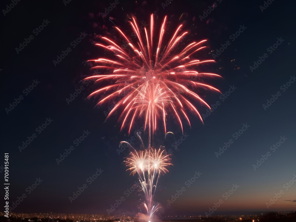 Red firework celebration background jpg