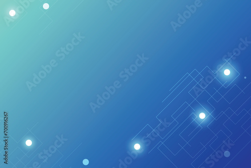 Blue Technology background with Network particles element. Future concept template with free space for edit and design.  Line and Dot connection.