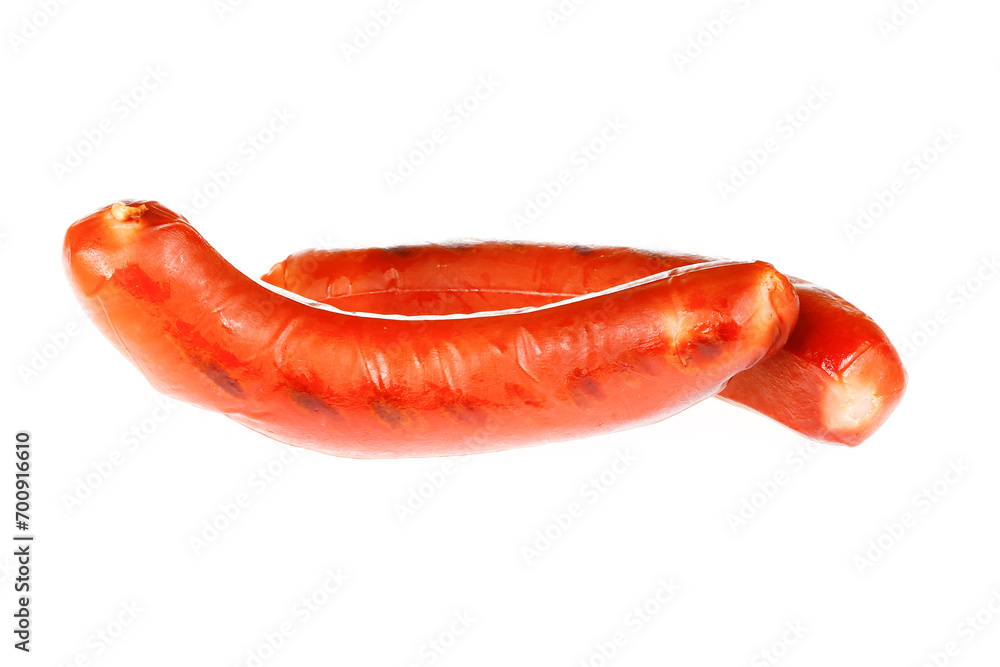 Sausages, isolated on a white background Sausages, isolated on a white background