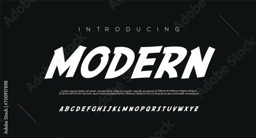 Minimal modern fonts for logo, brand etc. Typography typeface uppercase lowercase and number. vector illustration
