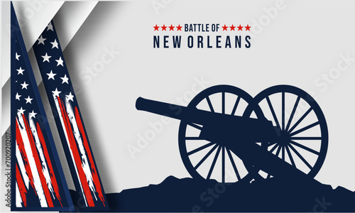Battle of New Orleans vektor background. Battle of New Orleans creative for social media post, banner design.	